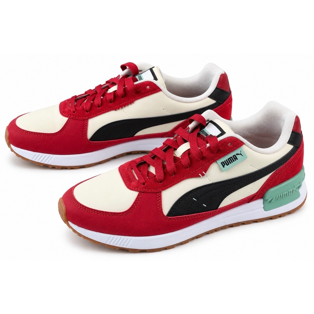 NEW Puma Graviton Retro Red White Black Sneakers 400684-01 Mens US 9 - Picture 3 of 6